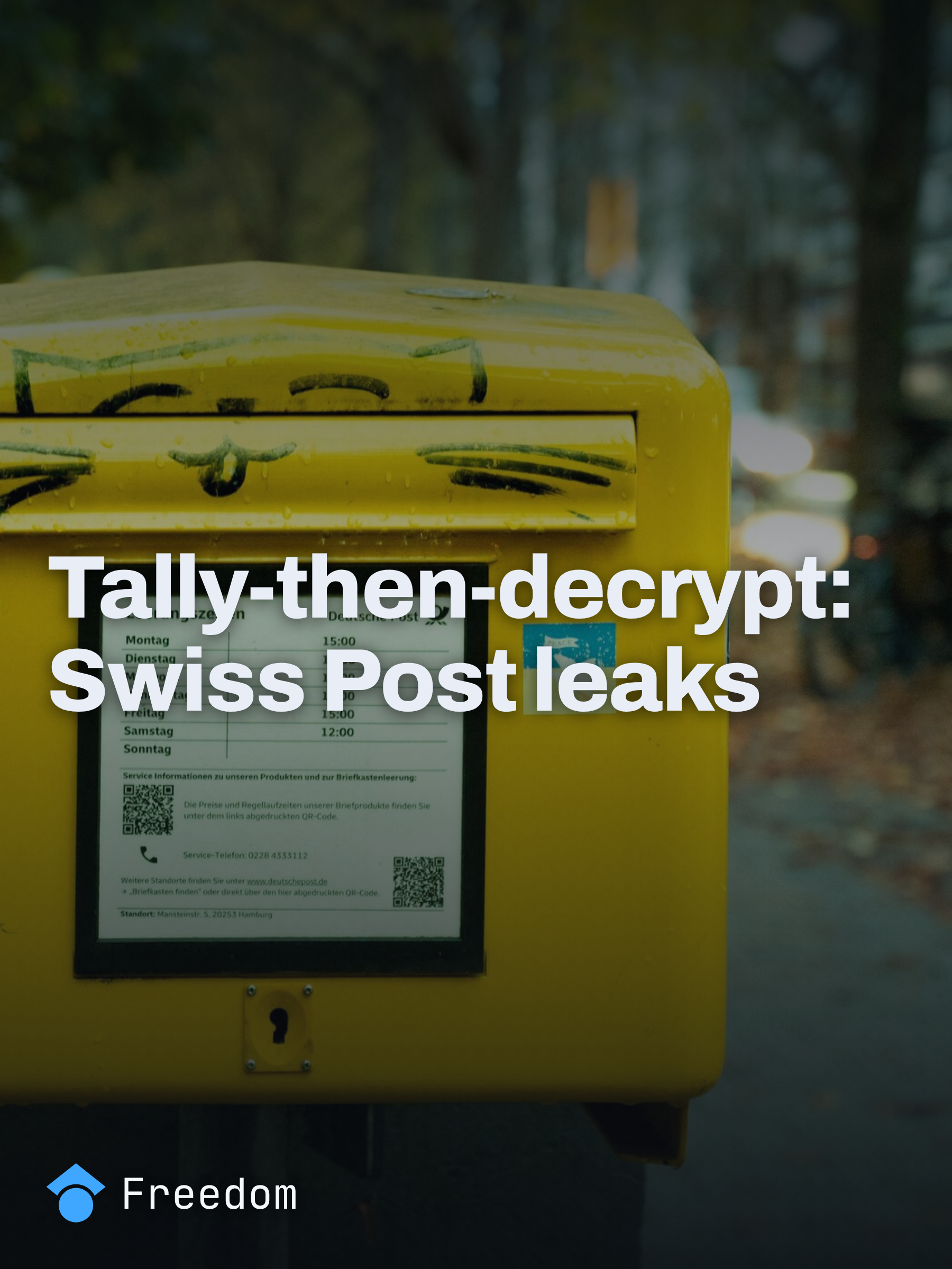 Championing tally-then-decrypt secrecy